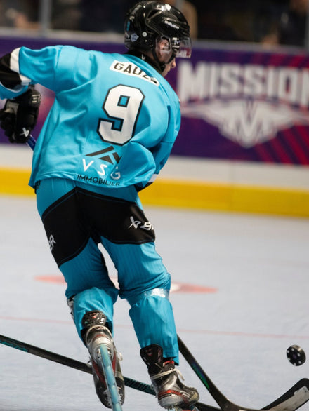 Alex Gauze, jugador de hockey línea de FDB Villeneuve y del Doussoux Team